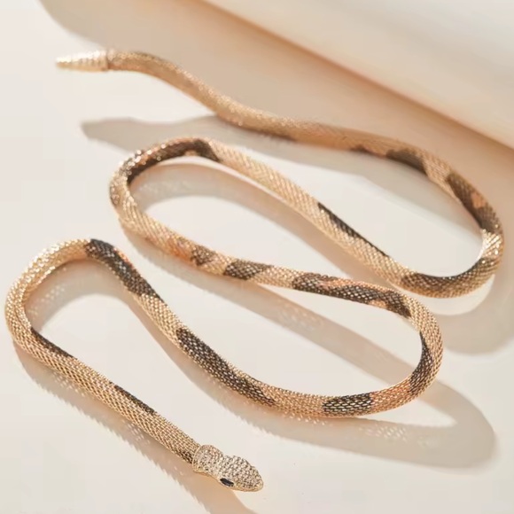 Anthropologie Gold and Black Snake Necklace - Picture 5 of 7